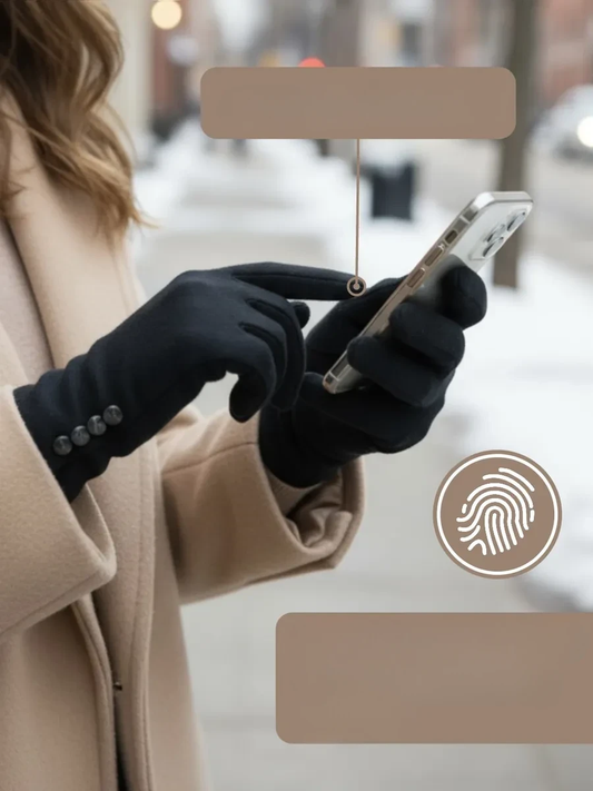 قفازات ملمس دافئة مصنوعة من القطن الرفيع لفصل الشتاء