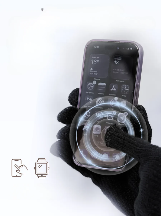 قفازات ملمس دافئة  مصنوعة من القطن الرفيع لفصل الشتاء